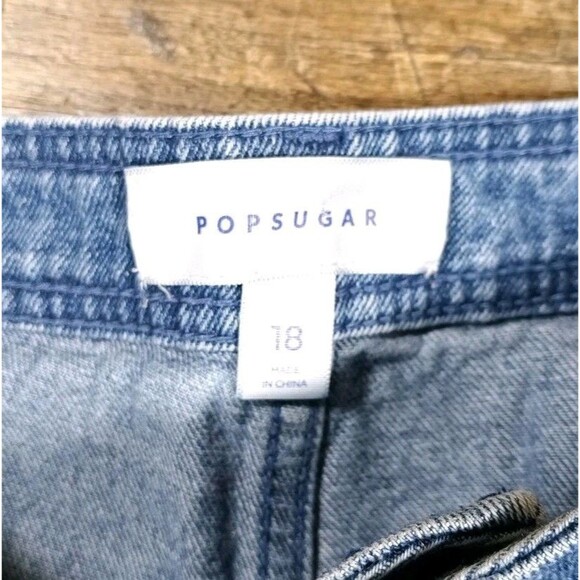 POPSUGAR Sz 18 Cropped Jeans Denim Capri Wide Leg 100% Cotton - Picture 2 of 10